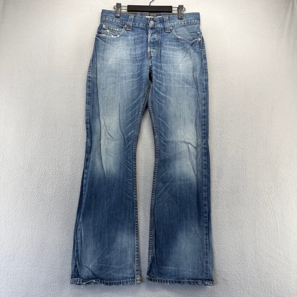 Vintage Levis Jeans Mens 31x32 Blue 512 Bootcut Faded Distressed Whikser y2k